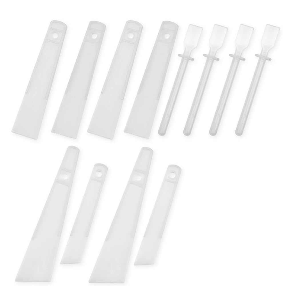Jnchdghwa As Shown For Leatherwork Glue Applicator Tool 12-Pack Plastic Smear Plate Scraper Sticks Glue Spreader