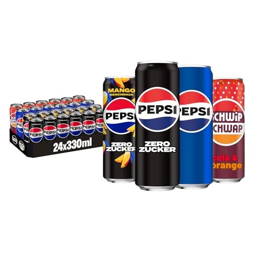 Pepsi & Schwip Schwap Mix 24 Dosen (24 x 330 ml) – Zero, Mango, Original & Cola-Mix – Erfrischungsgetränke für Zuhause, Büro & Partys