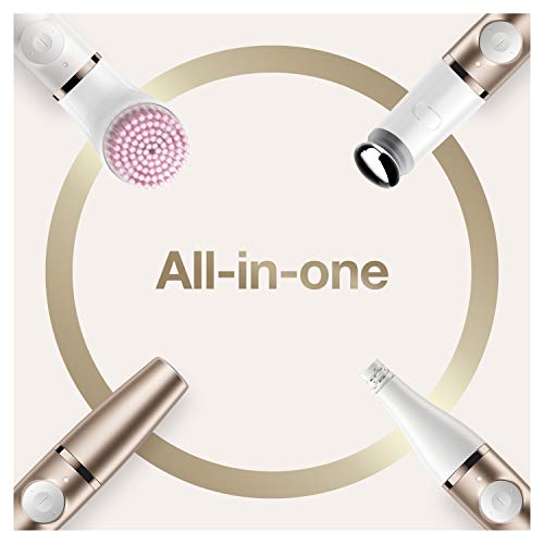 Braun FaceSpa Pro Beauty Set, Gesichtsepilierer Damen, Damenbart Entferner, Gesichtsreinigungsbürste, Aufbewahrungsbox, Haarentfernung, Designed in Germany, Reinigung und Hautstraffung, SE921, Bronze - Image 5