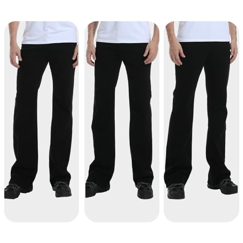 Jeans for Tallmen, Big and Tall Size Extra Long, Mens Casual fit Pants, Mens Slim Bootcut Straight Leg Black Jeans3