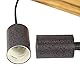 GBLY Pendelleuchte Esstisch aus Holz Vintage Hängelampe Retro Esszimmerlampe in 61CM Holzbalken - 3 x E27 max. 25W - Höhenverstellbar Industrial Pendellampe für Restaurant Bar Esszimmer Wohnzimmer