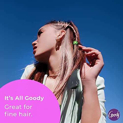 Goody Mini Latex Hair Elastics - 75-Count, Assorted Neon Colors - Suitable For All Hair Types - Pain-Free Hair Accessories For Women Perfect For Long Lasting Braids, Ponytails And More #TOP3