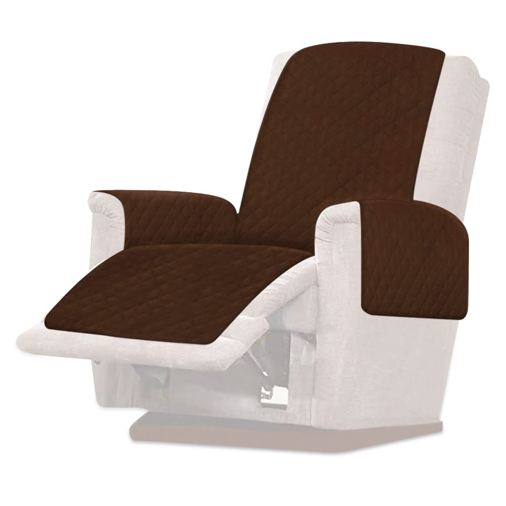 Sdygdb Coffee Reversible Recliner Chair Protector, Waterproof Furniture Protector Slip, Nonslip Recliner Cover Seater Chair Sofa Slipcover Armchair Furniture Protector Couch For Pets(Coffee)