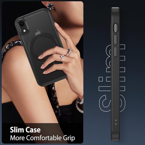Coque iPhone XR Magsafe noire fine antichoc DUEDUE
