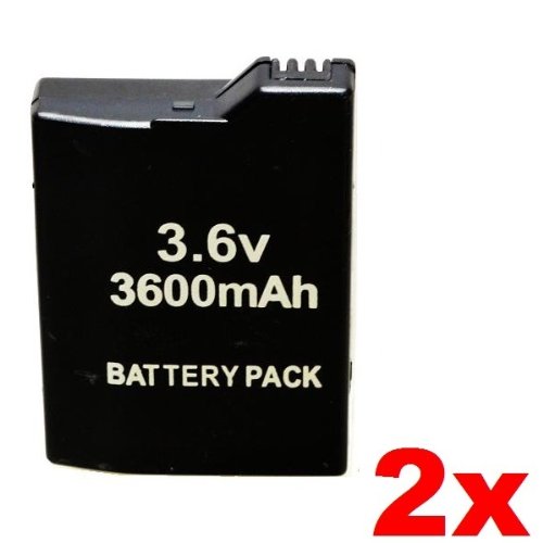 Neewer 2X 3.6V 3600mAh Replacement Battery Pack for Sony PSP Slim 2000 3000 Video Games Batteries