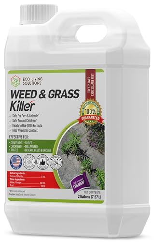 Image of ECO Garden PRO - Organic Vinegar Weed Killer | Kid Safe Pet Safe | Clover Killer for Lawns | Moss Killer | Green Grass & Poison Ivy Killer | Spray Ready Glyphosate Free Herbicide (2 Gallons)