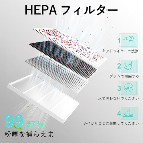 ネイル 集塵機 ネイルダストコレクター 5000RPM回転数 静音設計低騒音 100%真空効果 D20261108-3 - 画像 5