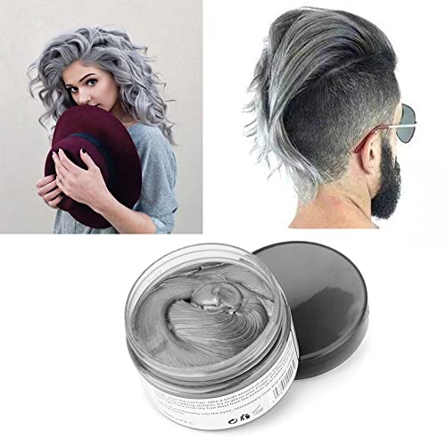 Silver Grey Hair Color Wax, Natural Hairstyle Wax 4.23 oz, Temporary