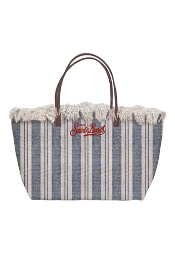 Sac à bandoulière en coton bleu clair Saint Barth CBMF001 pour femme tendance