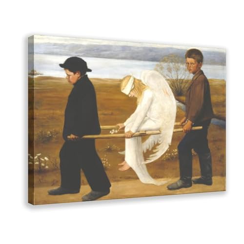 Poster The Wounded Angel Hugo Simberg tableau mélancolique pour intérieur zen