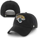 47 NFL Jacksonville Jaguars Clean Up Casquette de baseball unisexe, sangle à boucle réglable, logo de l'équipe, couleur noire