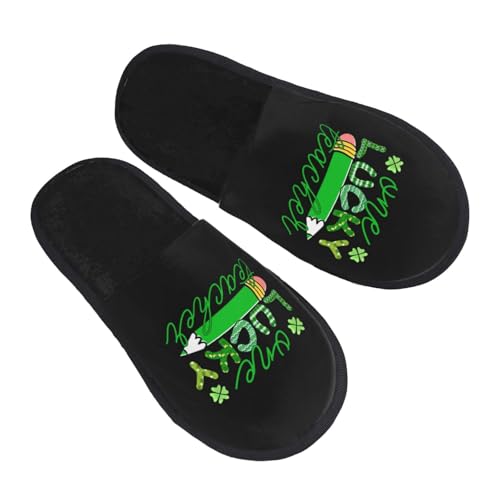 MULIHU One Lucky Teacher Slippers Winter Indoor and Outdoor Slipper