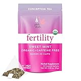 Pink Stork Fertility Tea: Sweet Mint, USDA Organic, Fertility + Hormones + Cycle, Women-Owned, 20 Cups