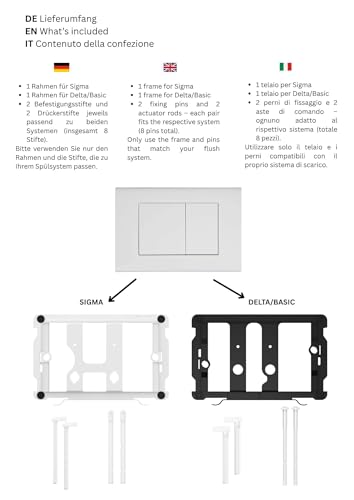 Plaque de commande compatible Geberit anti-trace double chasse blanc mat - 6