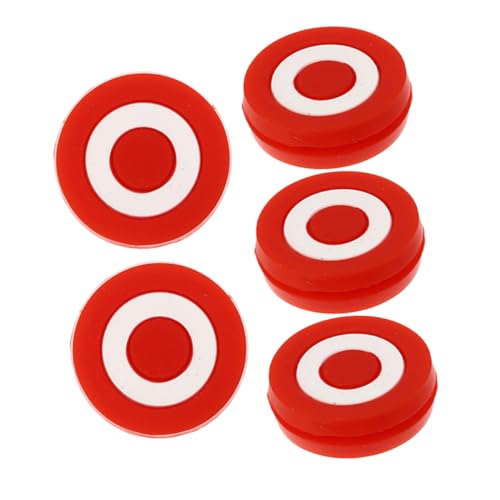 WOONEKY 5 Pack Heart Tennis Dampener for Rackets Red Target Vibration Absorber for Boys and Girls Tennis Racket