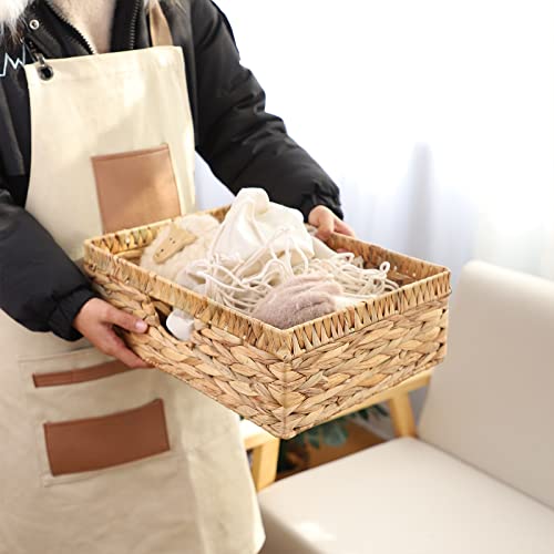 Panier osier tressé main robuste YAHUAN poignées intégrées - 7