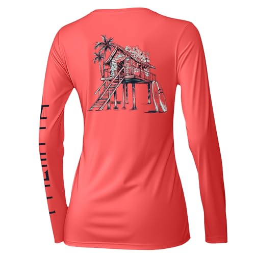La Mejor Recopilación de Ropa de Pesca para Mujer los 5 mejores. 44 Palmyth Camisa De Pesca para Mujer, Manga Larga, Protección Solar UPF 50+, Ligera, De Secado Rápido (XL)
