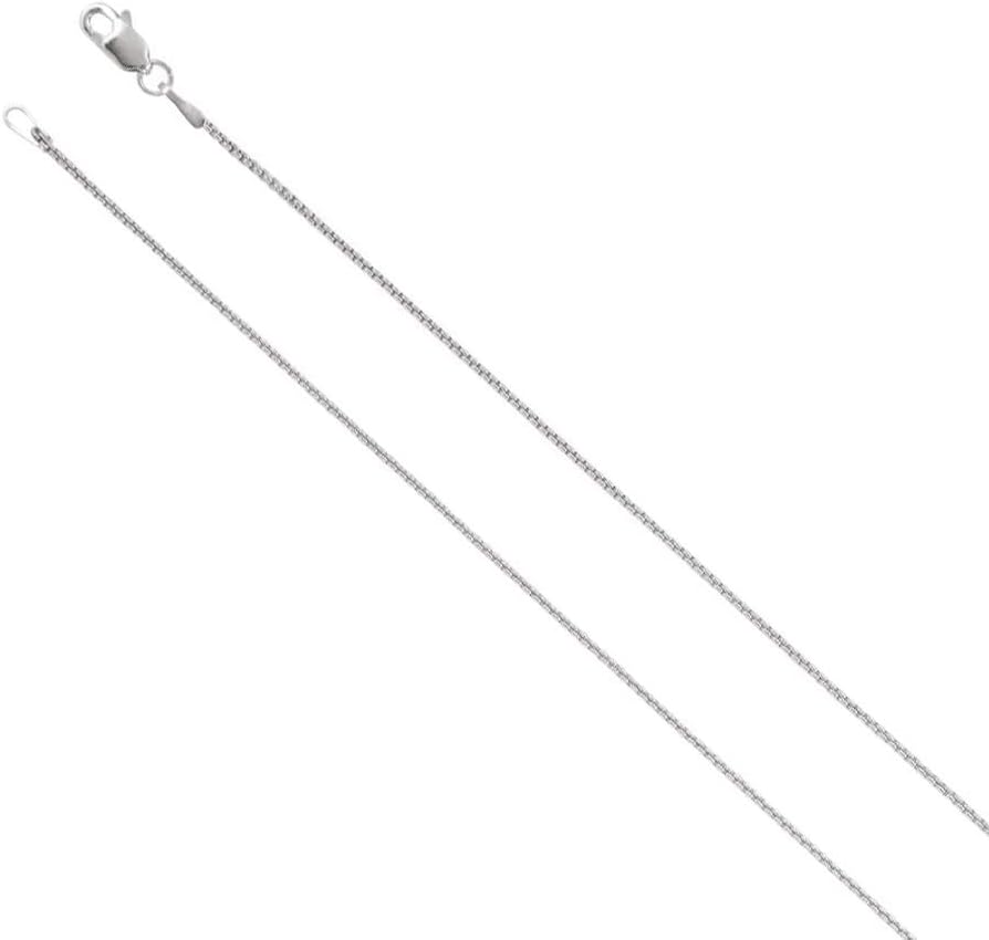 The Black Bow Sterling Silver 1mm Round Solid Box Chain Necklace