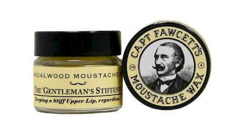 Captain Fawcett's Sandalwood Moustache Wax 15ml - Made in England by Captain Fawcett's