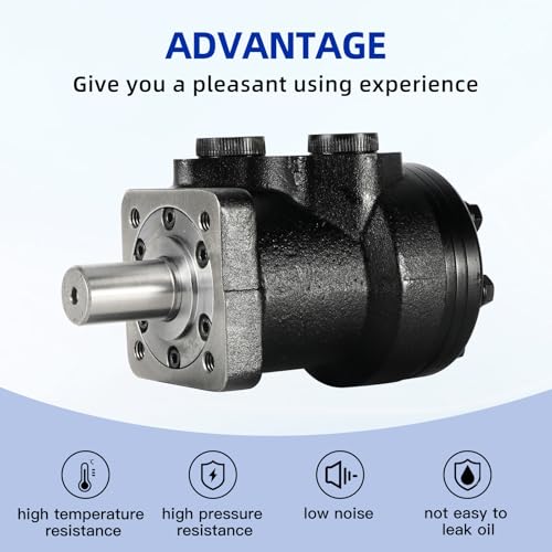 Image of Hydraulic Motor 255040F3DD22AAAA 9-8287 98287, 4 Bolt Mount, Shaft 1 inch Dia. x 1-3 /4 inch Keyed, Rotation Reversible, Clockwise Rotation, Roller Stator Hydraulic Motor, One Year Quality Assurance