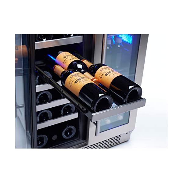 Zephyr 24″ Wine Fridge & Beverage Refrigerator Dual Zone Under Counter Mini Wine Cooler