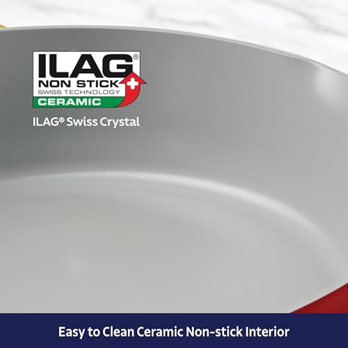 Image of Tramontina Fiora 4.25-Quart Ceramic Non Stick Cooking Pan with Lid