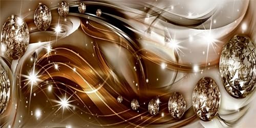 Diamond painting 5D grand format avec strass cristal éclatants pour décoration 40x90cm
