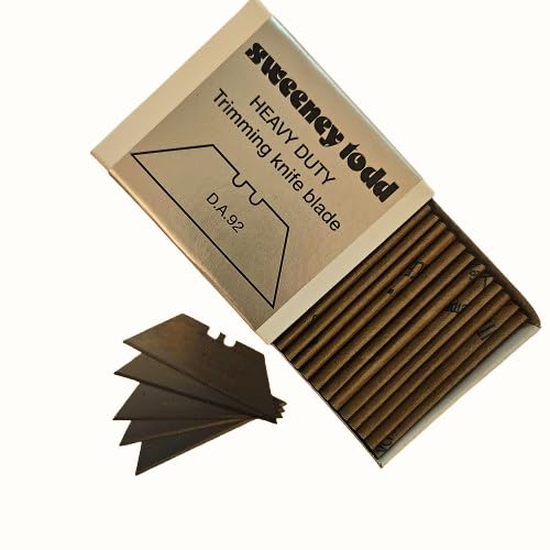 Sweeney Todd Heavy Duty Straight Blades Box of 100 for Trimming Vinyl, Carpet, LVT Flooring