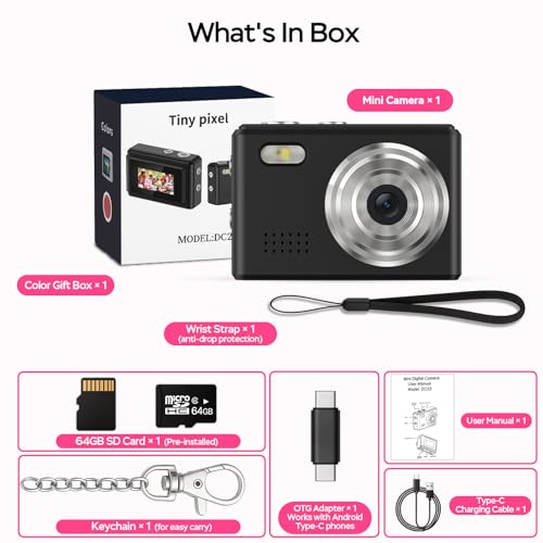 image for Dienspeak Mini Camera 1080P HD Video Recorder - Keychain Digital Camco