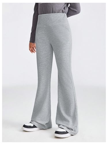 Girl's Elastic High Waisted Flare Pants Casual Sports Bell Bottoms Sweatpants3