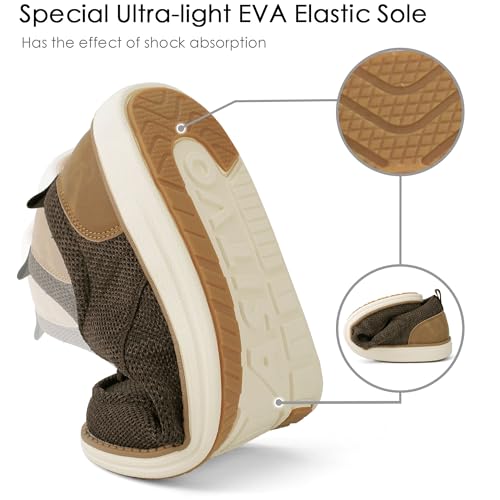 Image of ASITVO Wide Loafers for Men Dress Casual Boat Slip on Walking Shoes Large