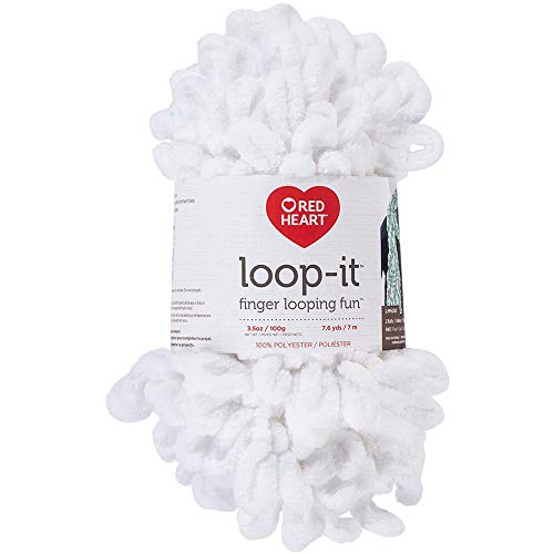 RED HEART Loop-It Yarn, Snow Way
