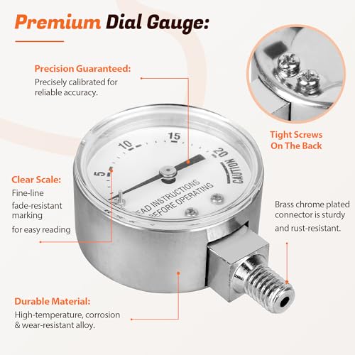 85772 Pressure Canner Steam Gauge,Presto Pressure Cooker Parts 82237 82121 for Presto Pressure Canner 01/CG22, 175001,175005,175006, 175107, 01781, 0178001,Pressure Cooker for Canning - Thumbnail 4