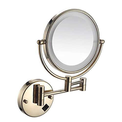 Miroir salle bain grossissant LED double face pliant lumière - 2