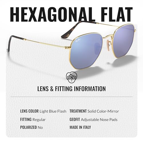 Image of Ray-Ban RB3548N HEXAGONAL FLAT LENSES Sunglasses w /Official Eyewear Kit