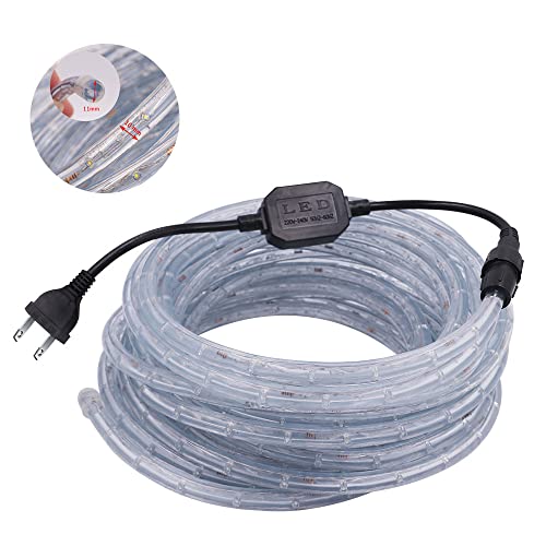 Xunata 7/16" Rope Lights, 6.6Ft 2-Wire Waterproof Led Rope Light Kit, 110V-120V Pvc 30 Led/M Tube Lights Strip For Background, Outdoor, Christmas, Home Decoration(Warm White) #TOP6