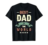 Best Dad in the World, Retro Vintage Look T-Shirt