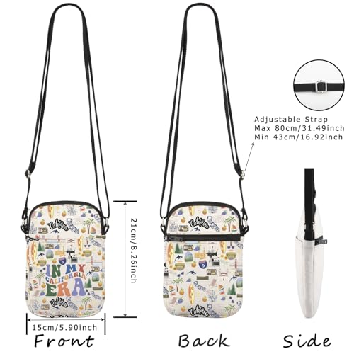 WCGXKO California Gift California Travel Gift In My California Era Crossbody Bag Cali Summer Vacation Gift2