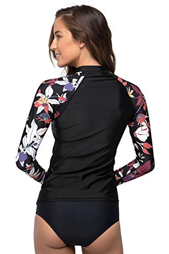 AXESEA Women Rash Guard Long Sleeve Active Top UPF 50+ Rashguard Swim Shirt Surf Swimwear2