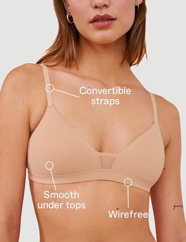 Pepper Wireless Bra | Feelgood Wirefree T-Shirt Bras for Women, Comfy Bras, Convertible Straps for Racerback, (XXS-XL)4