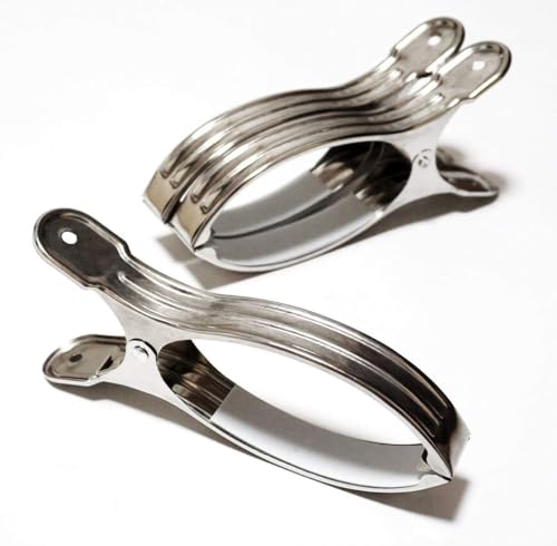 Happiest ステンレス布団バサミ 16cm 3個セット | 大口型 洗濯クリップ 物干し用 (布団ばさみ3個セット)