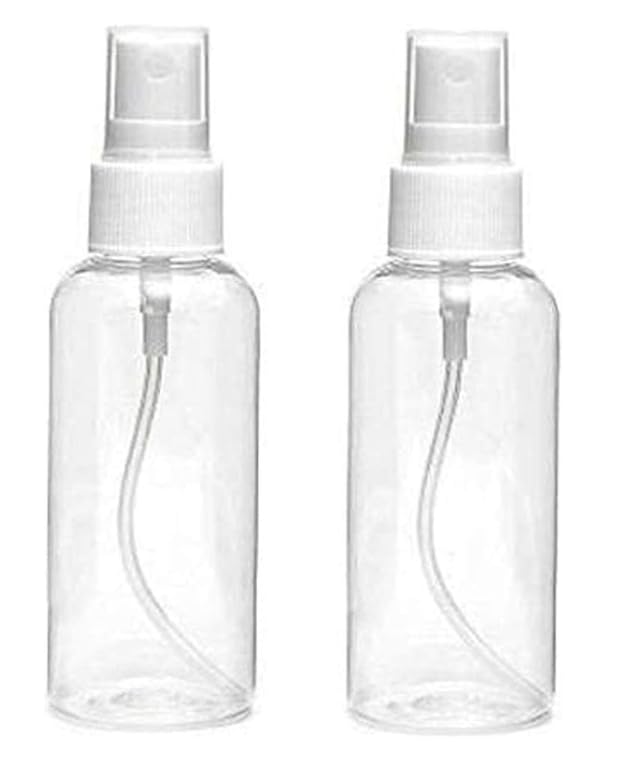 Image of DEMEANOR 100ML Empty Refillable Fine Mist Sprayer Atomizer Spray Bottle With Ultra-Fine Mist Pump and Cap, for Home /Travel /Beauty /Makeup /Sanitizer-100ml,Transparent (10 NOS)