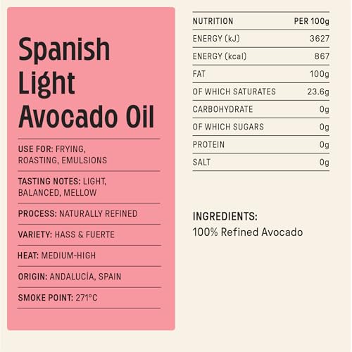GOOD PHATS Spanish Light Avocado Oil Squeezy - Everyday Cooking Oil In Convenient Squeezy Bottle - High Smoke Point for Frying, Roasting, Baking and More - Neutral Flavour to Replace Seed Oils (750ml)