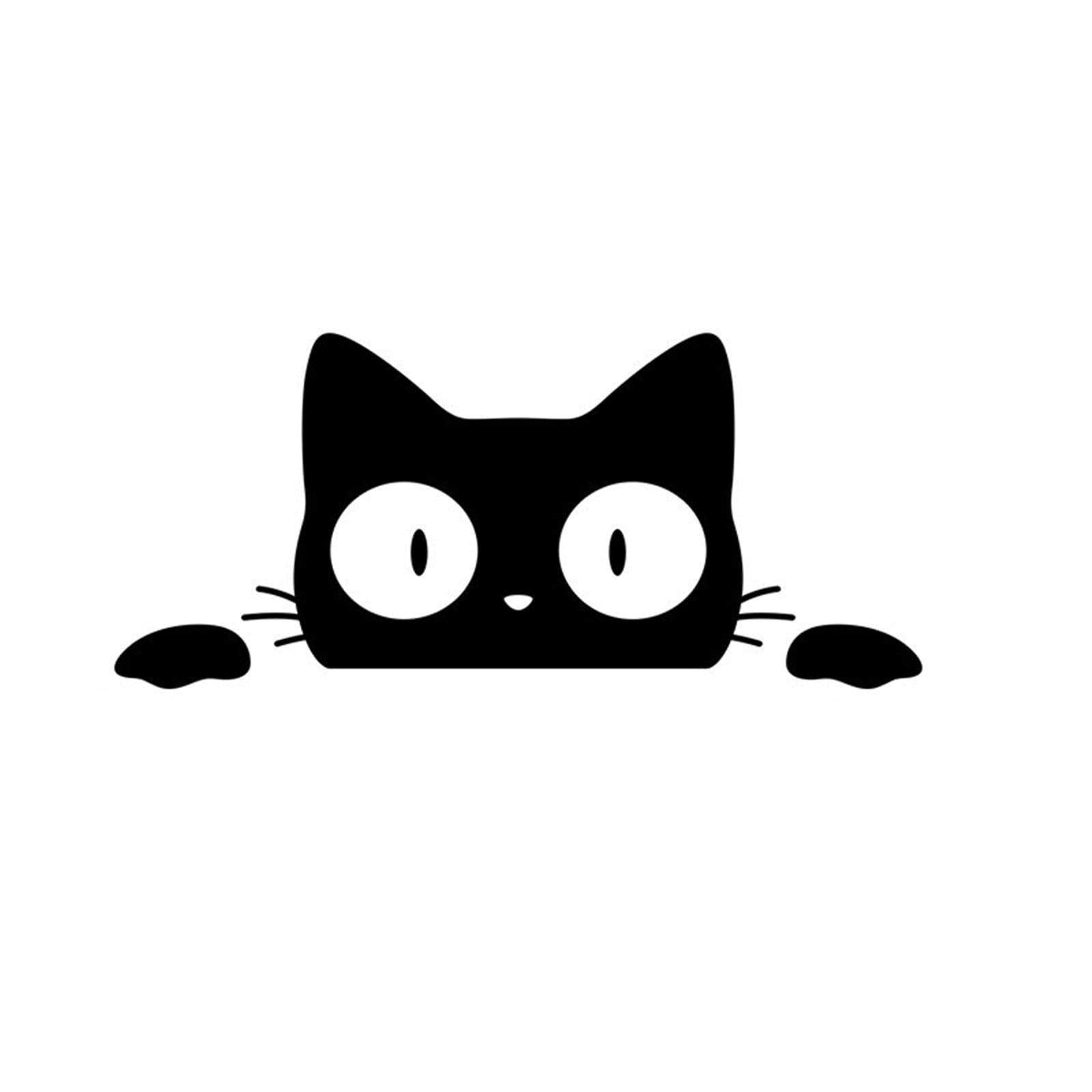 HAfgDJ 1pc Cat Car Sticker Cute Animal Decal for Motorcycle Helmet Tank Windshield