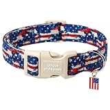 Unique style paws Dog Collar Plastic Buckle with Pendant Newspaper Star Flag Puppy Collars for Small Medium Large Boys Girls Dogs
