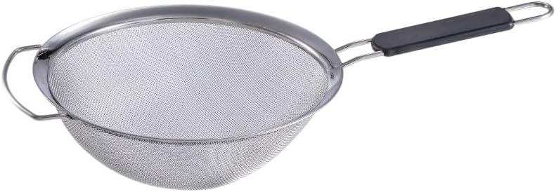 Miniatura 5 de HERLIG™ Colador grande de malla fina con asa, grande, 9 pulgadas, colador de acero inoxidable a prueba de óxido, colador de alimentos de cocina para