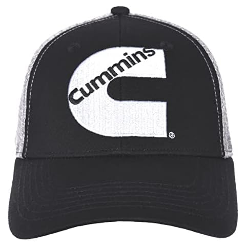 JH DESIGN GROUP Men's Cummins Logo Cap Adjustable Black & Gray Hat, Black & Gray Cover