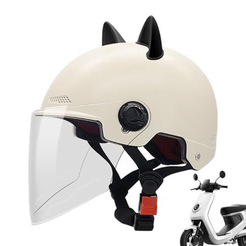 Nixiara - Casco de Scooter Eléctrico - 29 X 22 X 16,5 Cm, Equipo De Equitación Transpirable, Casco De Transporte Con Visera Para Hombres Y Mujeres, Bicicleta, Motocicleta, Skateboard, Scooter