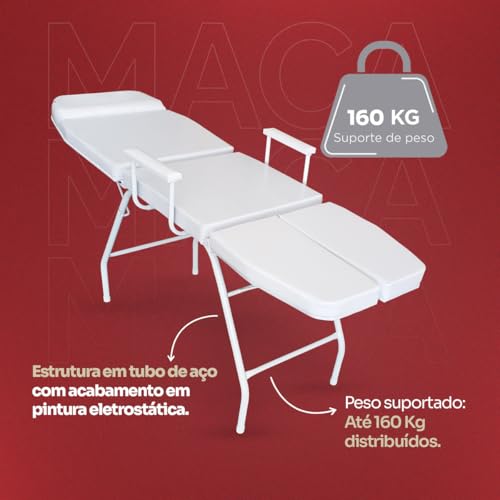 Maca 3 Posições Bi-Perna Estética Com Apoio de Braços For-ty (Branco Bagum)