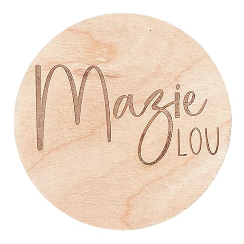 Personalized Wooden Newborn Announcement Sign for Hospital – Custom Baby Name Birth Announcement – Gender Neutral, Single-Sided – Ideal for Newborn Photos & Nursery Decor (Single Name Only)